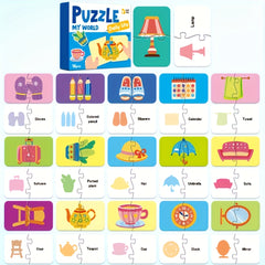 Educational Jigsaw Puzzles 16-48pcs Animals Daily Life Vehicles Fruits&Vegetable