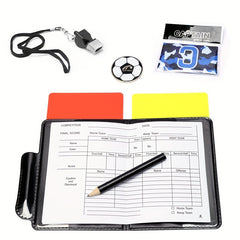 Football Referee Kit w/ Cards, Coin, Whistle, Armband