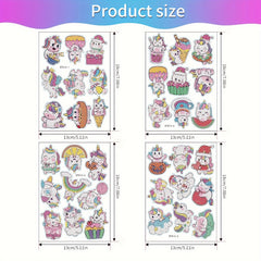36pcs DIY Diamond Painting Stickers Handcraft Cartoon Unicorn Rhinestone