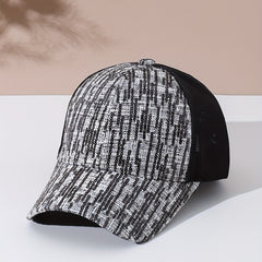 Sequins Stripe Y2K Baseball Cap Dad Hat Sunscreen Sports Hat