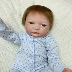Soft Vinyl&Cloth Body Reborn Dolls w/ Rooted Hair Painted Reborn Dolls