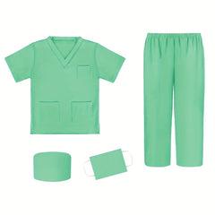 Kids Doctor Dress Up Clothing 4pcs Set for Play Halloween Dress Up