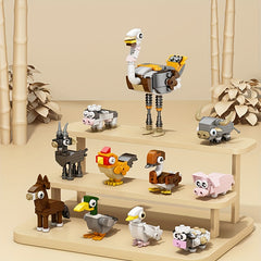 Farm Animals Building Blocks Set Educational Toy Gift