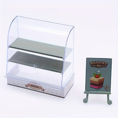 Mini Cake Cabinet Toy Display for Dollhouse Food Play Model & Dessert Scene