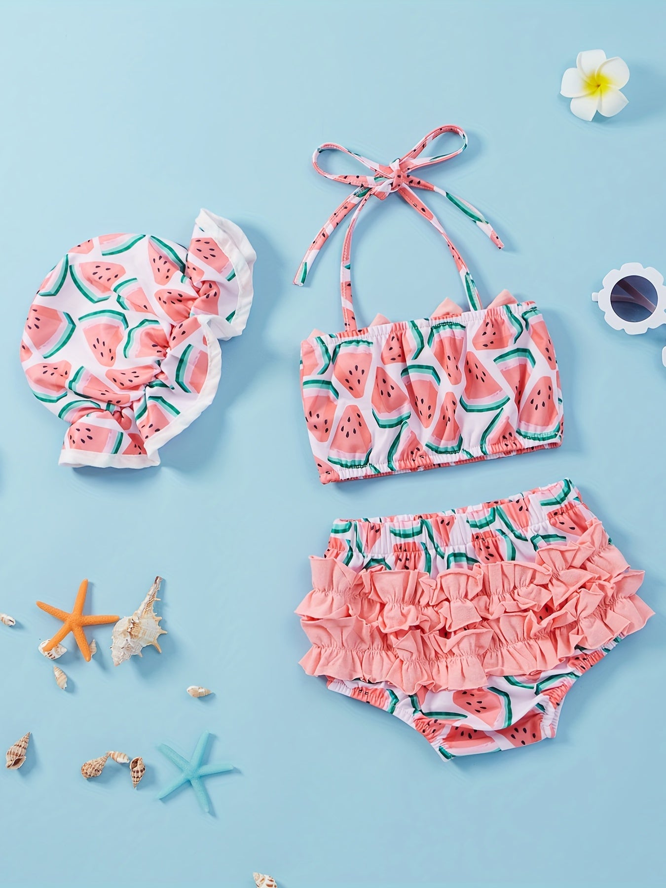 Baby Girls Sunflower Bikini Tankini Swimsuit Set
