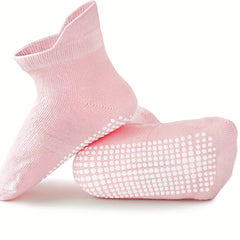 12 Pairs Non Slip Socks With Grippers Ankle Style for Kids