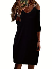 Cold Shoulder Bodycon Dress for Women's Club & Party
