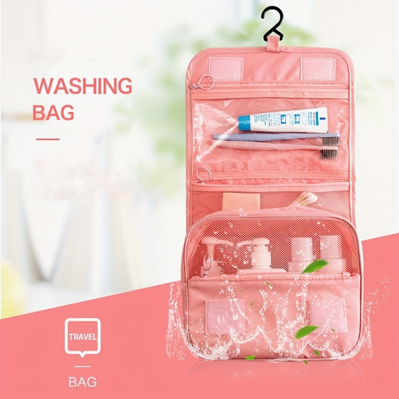 Waterproof Toiletry Organizer Bag with Hanging Hook
