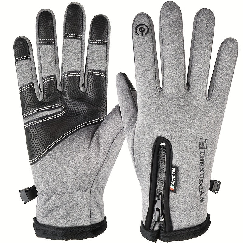 Men's Touch Screen Gloves Windproof & Warm Plush Waterproof Gloves