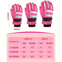 Kids Skiing Gloves Winter Waterproof Snowboard Gloves