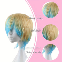 Men's Mixed Dress Up Short Wig With Bangs Costume Wigs