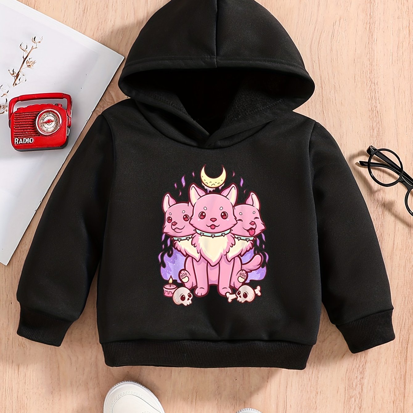 Baby Magic Kitty & Moon Graphic Sweatshirt Kids Pullover