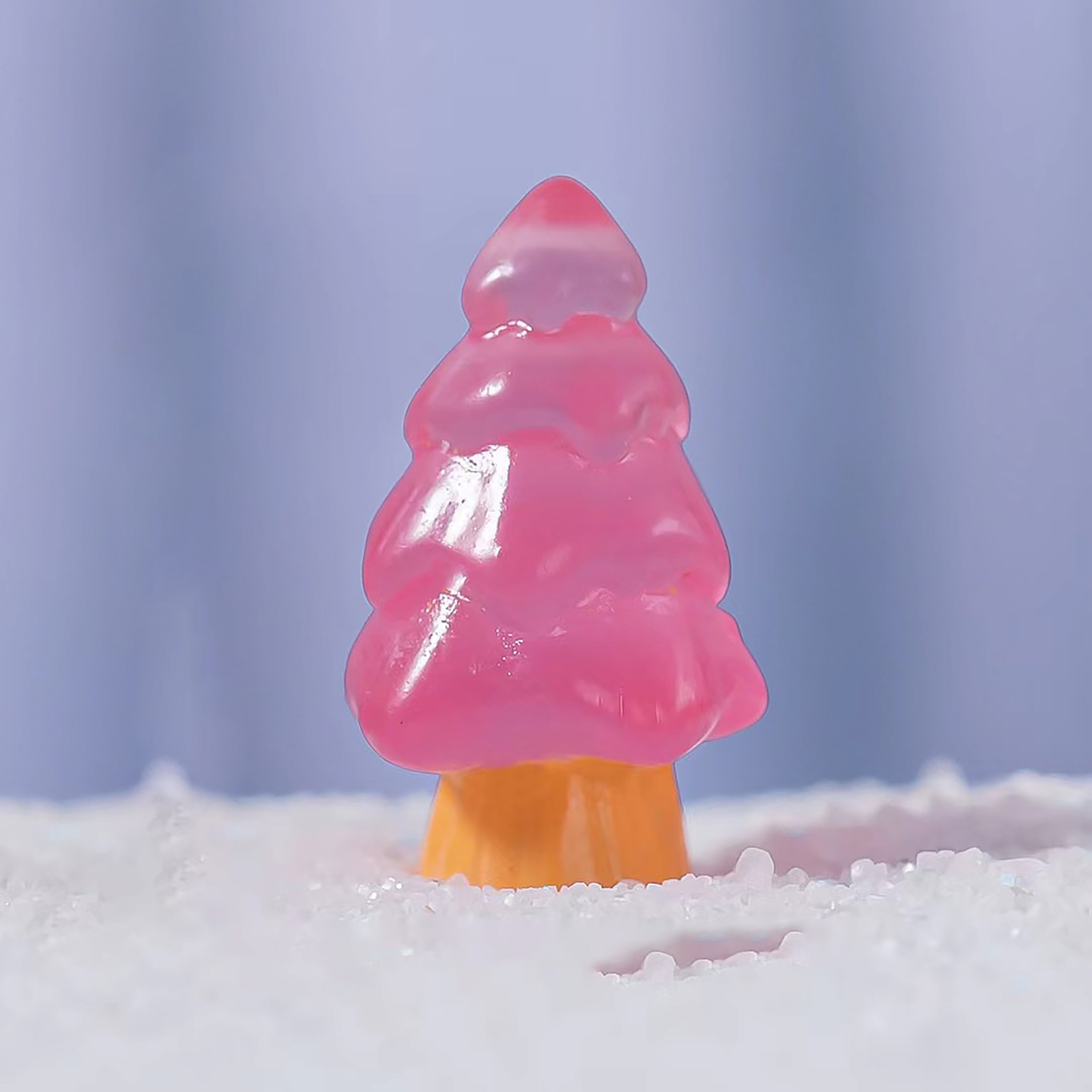 30pcs Christmas Glow Resin Mini Tree Decoration Small Ornaments Aquarium