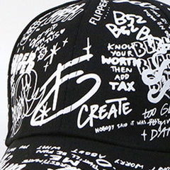 Men's Graffiti Baseball Cap for Outdoor Activities