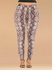 Snake Print High Waist Leggings