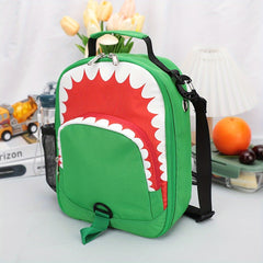 Cartoon Shark Lunch Bag Insulated Portable Bag for Picnic Camping