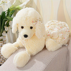 Simulation Poodle Puppy Plush Toy Dog Pillow Birthday Gift