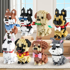 Puppy Building Blocks Small Particle Educational Toy