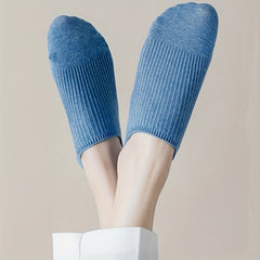 9 Pairs Ribbed Invisible Ankle Socks Women's Stockings