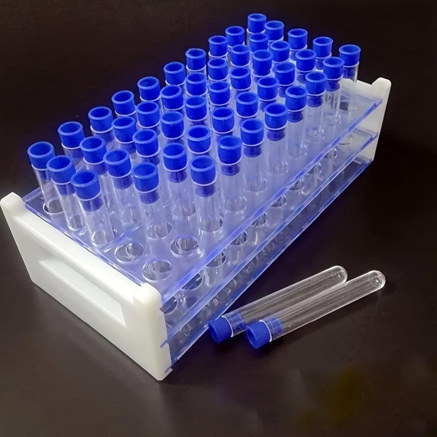 Plastic Test Tube Rack for 13mm 16mm Tubes, Lab Test Tube Holder