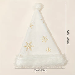 Golden Snowflake Christmas Hat for Parties and Stylish Look