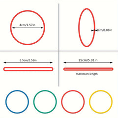 100-500 Multicolor Assorted Rubber Bands Sturdy Heat Resistant Band