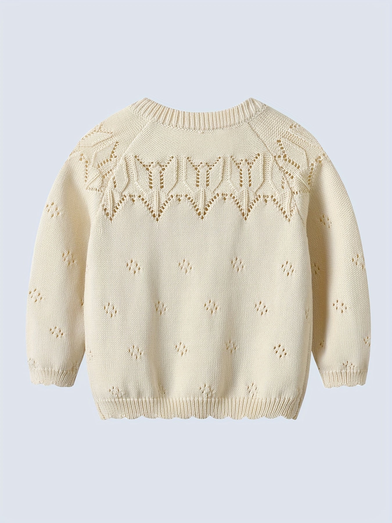 Baby Girls Sweater Coat Long Sleeve Casual Cardigan For Outing