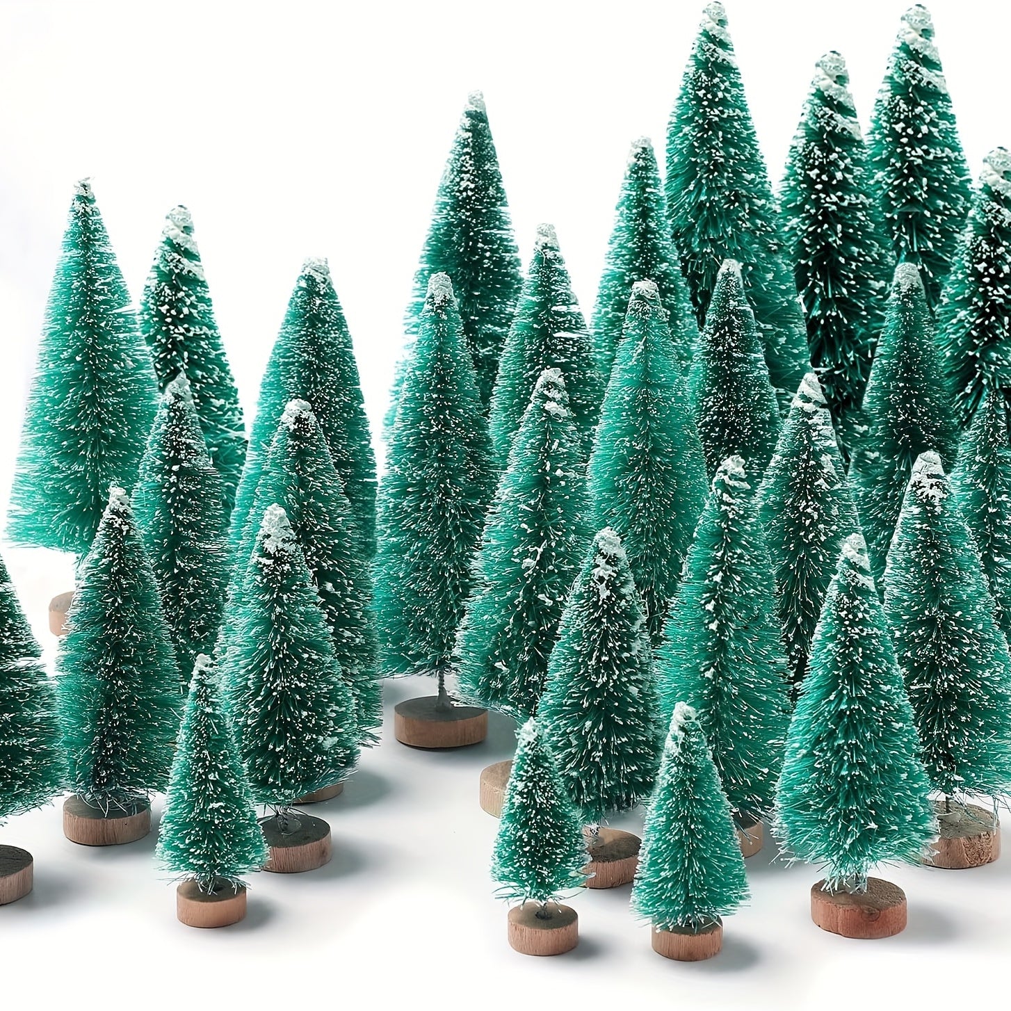 5pcs Mini Xmas Trees Artificial in 5 Sizes with Base