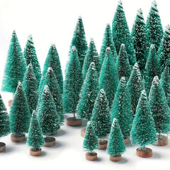 5pcs Mini Xmas Trees Artificial in 5 Sizes with Base