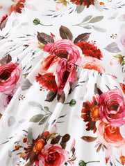 Baby Girls Floral Dress Set for Autumn/Spring