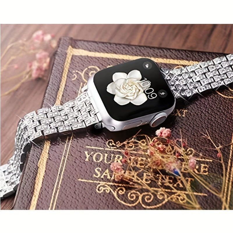 Metal Rhinestone Wristband Strap For IWatch