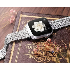 Metal Rhinestone Wristband Strap For IWatch