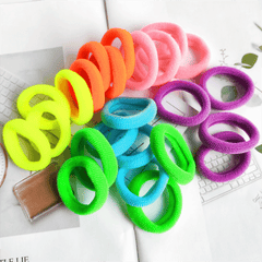 24pcs Large Size Fluorescent Hair Ties Y2K Style Hair Accessories