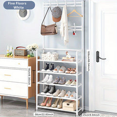 Shoe & Hat Rack Clothing Hanger Storage Combo