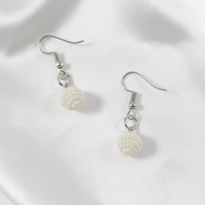 Faux Pearl Drop Earrings Jewelry Gift For Girls