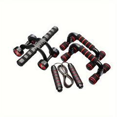 6pcs Fitness Set Ab Wheel Push Stand Tension Rope Skipping Ro