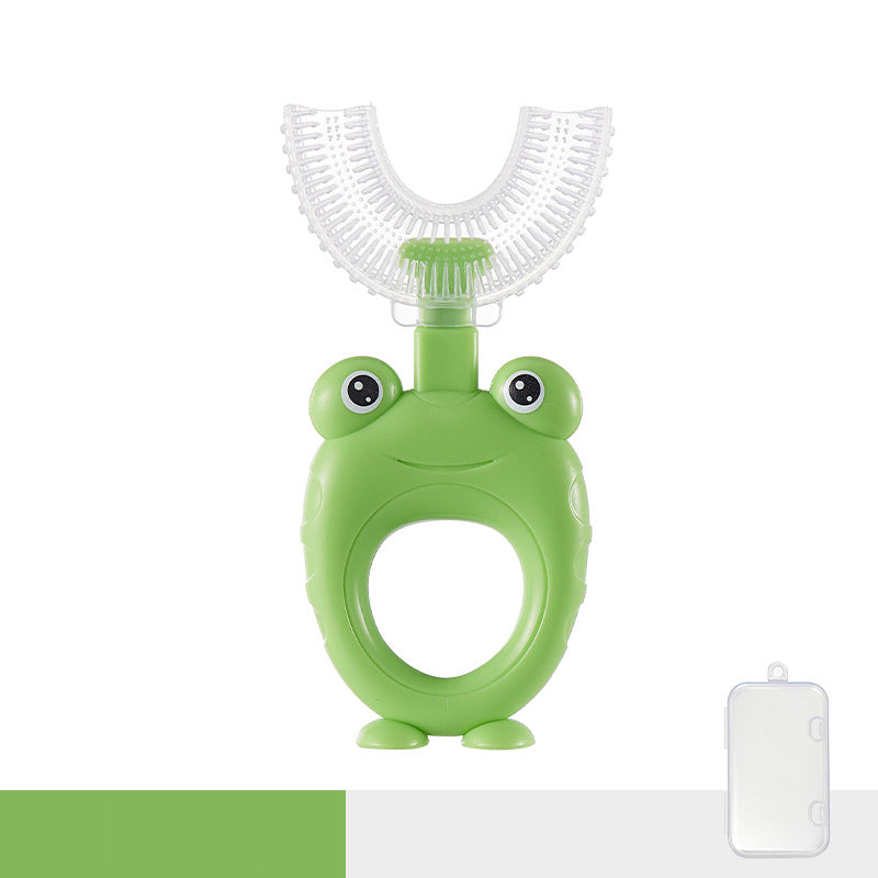 Kids U Shaped Silicone Toothbrush for Training Whitening 360 Full Mouth