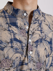Flower Pattern Print Men s Comfy T shirt Graphic Tee