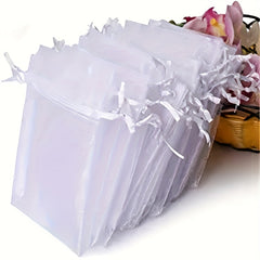 10pcs Transparent Organza Bags Wedding Gift Bags Jewelry Gift Bags