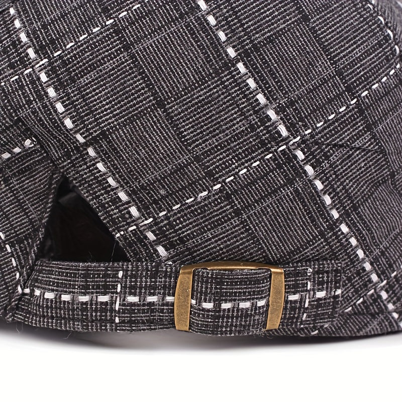 Classic Plaid Pattern Beret Unisex British Style Painter Cap