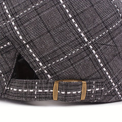 Classic Plaid Pattern Beret Unisex British Style Painter Cap