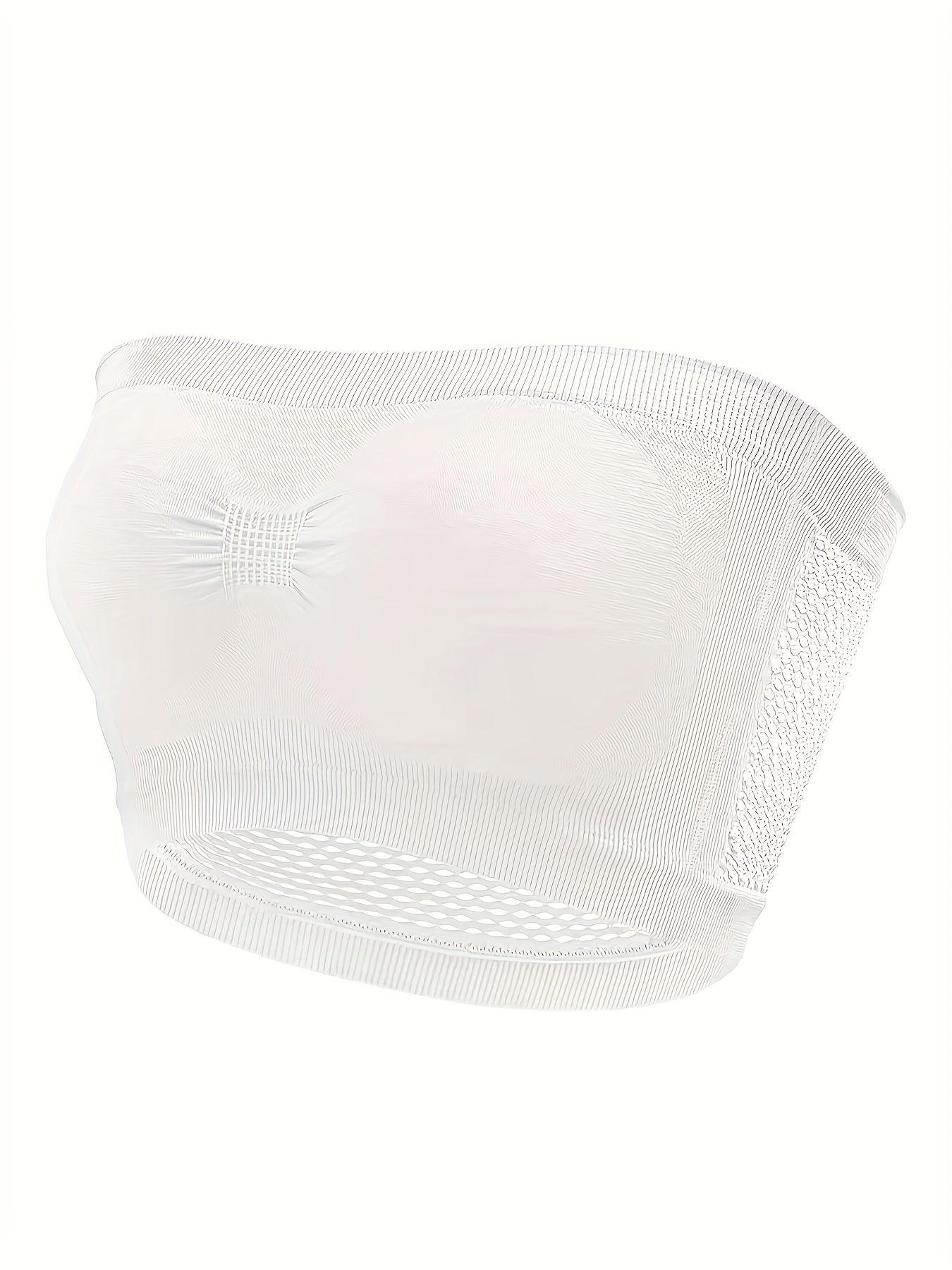 Women's Solid Ruched Tube Bra