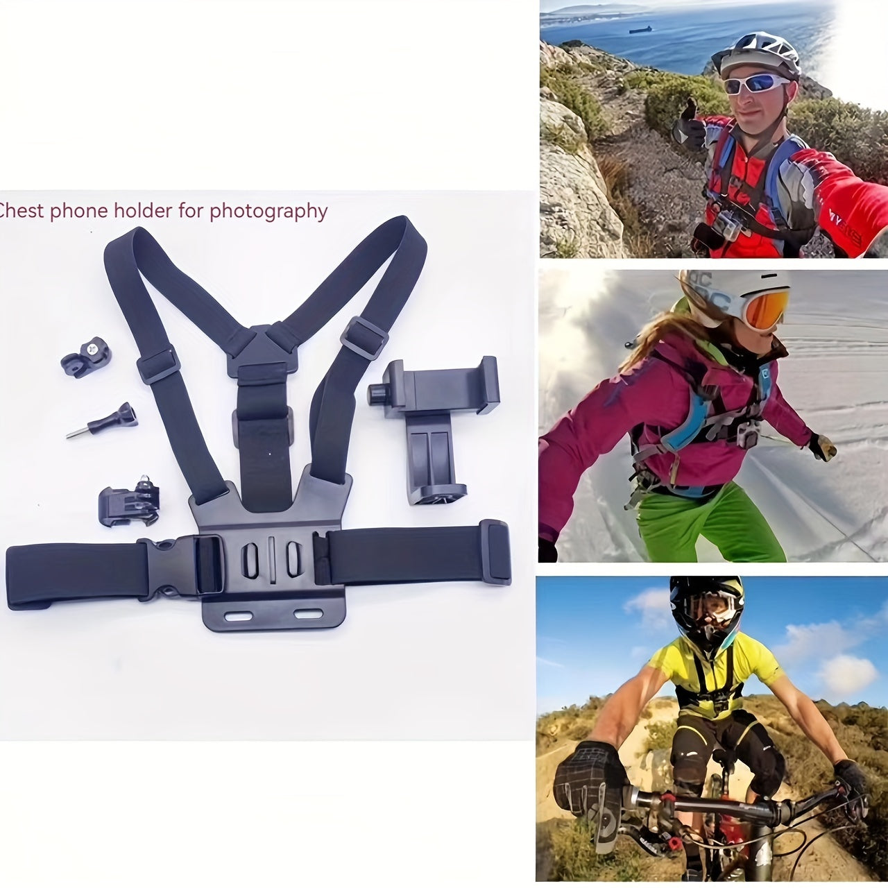 Mobile Phone Chest Strap Sports Brace Kit