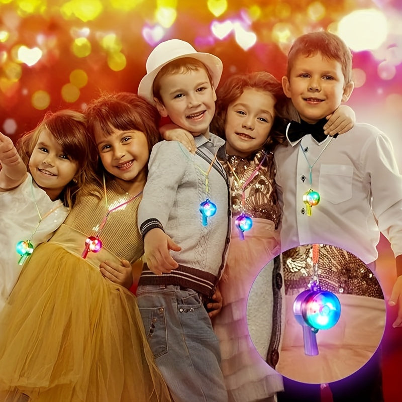 Glowing Whistle Cheer Flashing Whistle Bar Party Supplies Set Of 4pcs