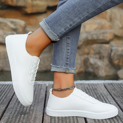Women's Lace Up Sports Shoes Low Top Flat Skateboarding Sneakers