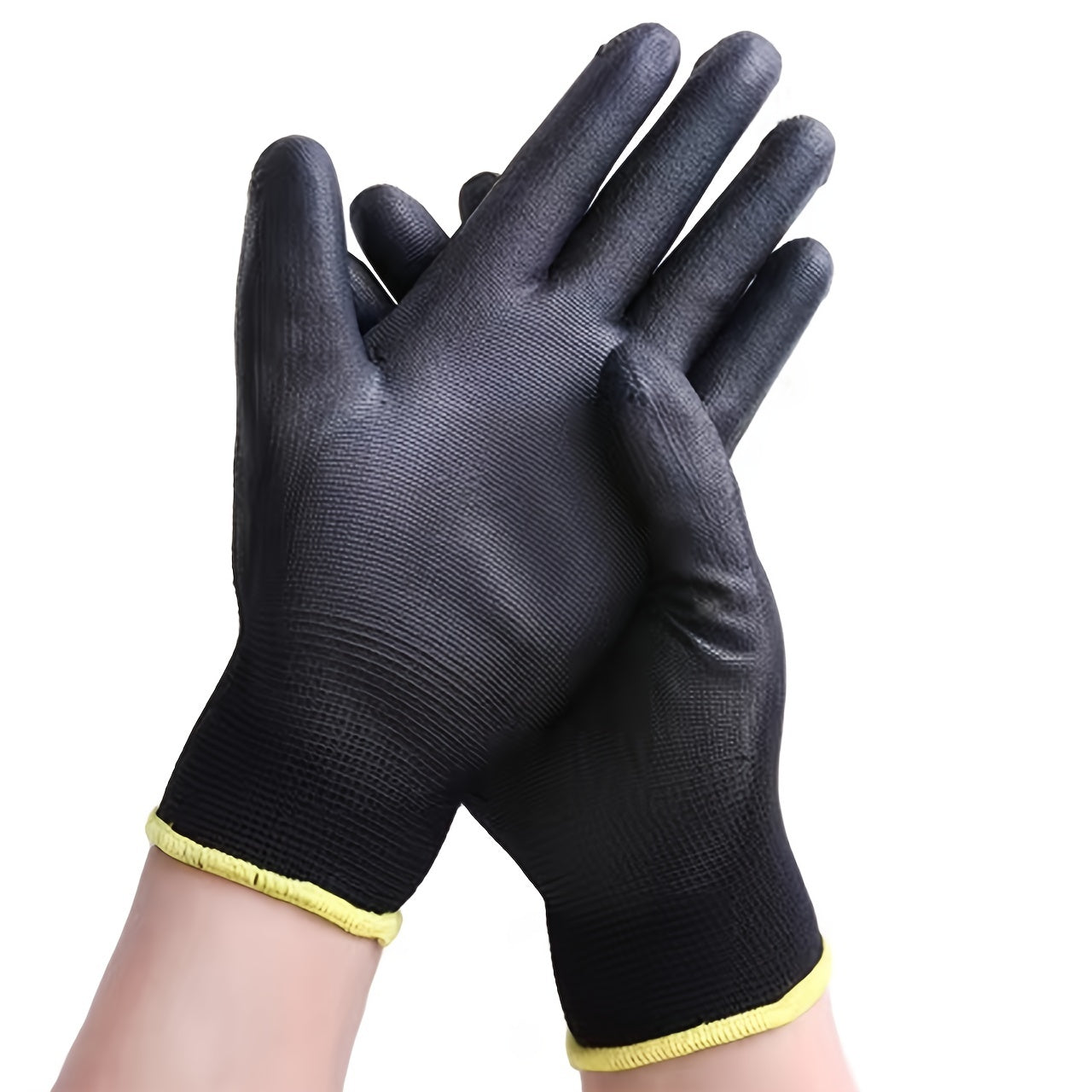 12pairs Nylon PU Full Palm Coated Work Gloves Picking Gardening