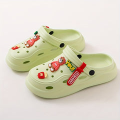 Women's Bear Decor Clogs Platform Slide Sandals