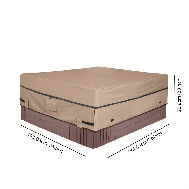 Waterproof 600D Polyester Hot Tub Cover Outdoor Spa Cover
