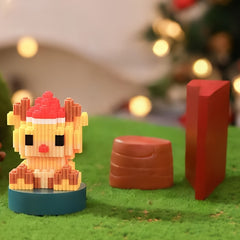 Mini Christmas Building Set - Santa Train Snowman Tree Reindeer Socks