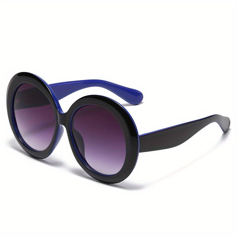 Oversize Oval Sunglasses Thick Frame UV Protection